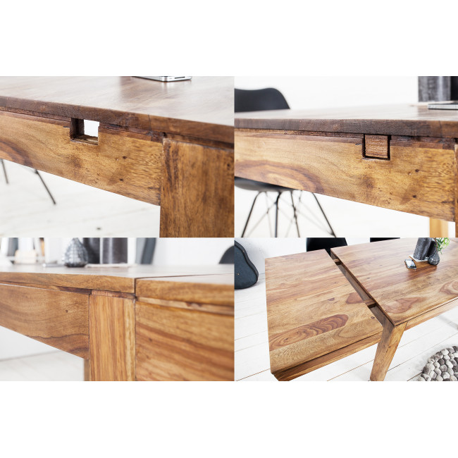 Rozkladací jedálenský stôl 20976 120/200x80cm Masív drevo Palisander Rozkladací jedálenský stôl 20976 120/200x80cm Masív drevo Palisander