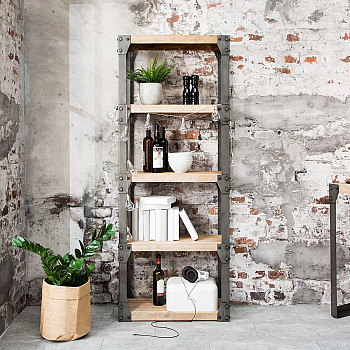 Knižnica/Regál 38037 70cm Drevo Acacia