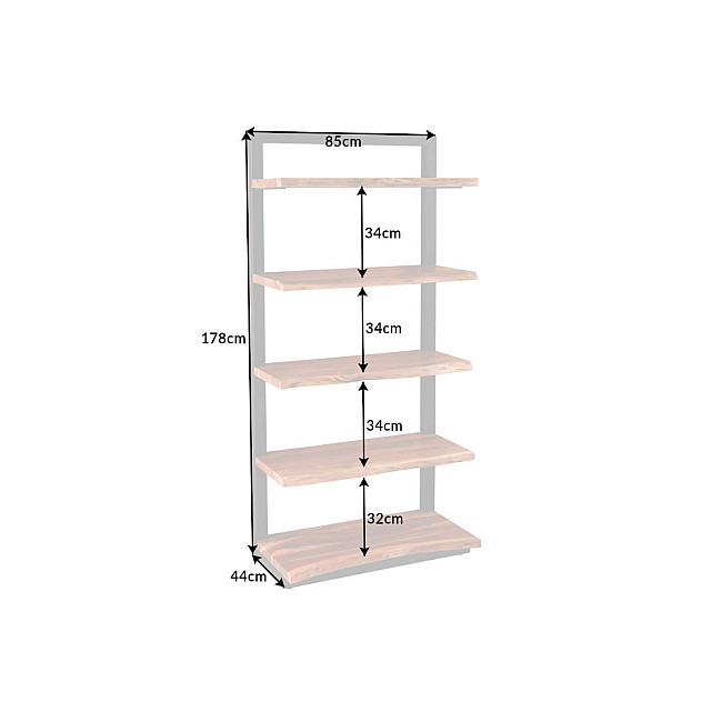 Knižnica/Regál Mammut 41628 85cm Drevo Acacia