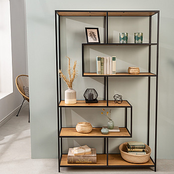 Knižnica/Regál 42024 115cm Slim Line Divoký Dub