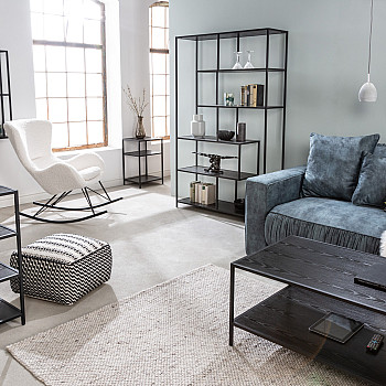 Knižnica/Regál 42025 135cm Slim Line  Čierny jaseň