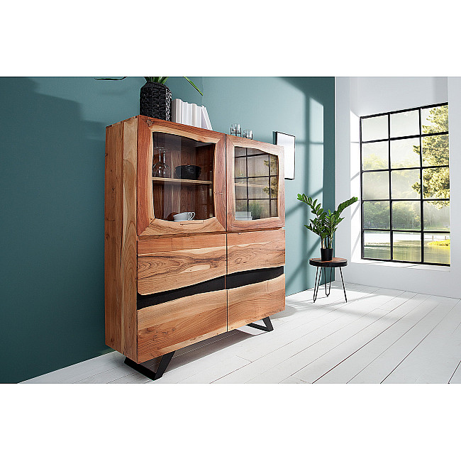Komoda/Vitrína 38330 120cm Drevo Acacia Komoda/Vitrína 38330 120cm Drevo Acacia