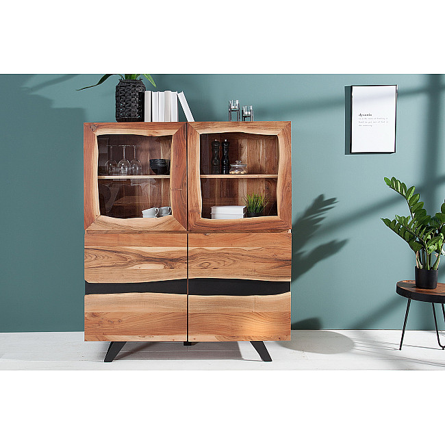 Komoda/Vitrína 38330 120cm Drevo Acacia Komoda/Vitrína 38330 120cm Drevo Acacia