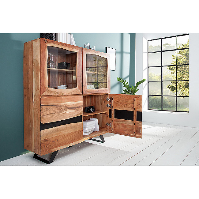 Komoda/Vitrína 38330 120cm Drevo Acacia Komoda/Vitrína 38330 120cm Drevo Acacia