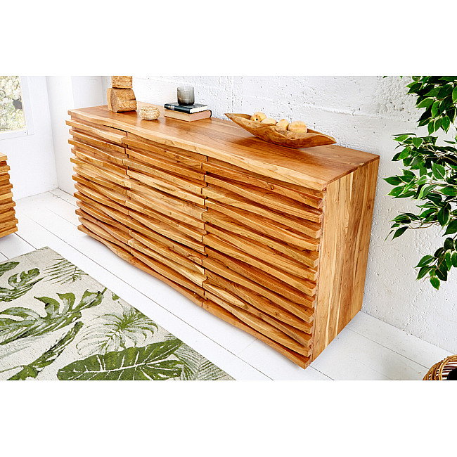 Komoda 39736 160cm Relief Drevo Acacia Komoda 39736 160cm Relief Drevo Acacia