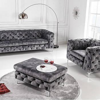 Kreslo 41297 Modern Barock Zamat Šedá