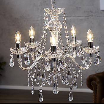 Luster 1451 5-Ramien číry - PRODUKT JE SKLADOM U NÁS - 1Ks