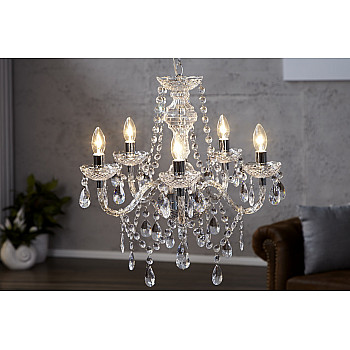 Luster 1451 5-Ramien číry - PRODUKT JE SKLADOM U NÁS - 1Ks