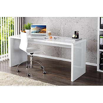 PC - stolík 36024 140x60cm Biely vysoký lesk