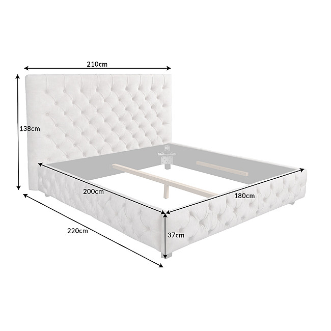 Posteľ 41641 180x200cm Zamat Žltá