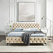Posteľ 43256 180x200cm Modern Barock Zamat Champagner Posteľ 43256 180x200cm Modern Barock Zamat Champagner