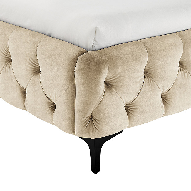 Posteľ 43256 180x200cm Modern Barock Zamat Champagner Posteľ 43256 180x200cm Modern Barock Zamat Champagner