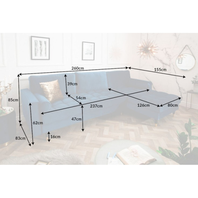 Rohová sedacia súprava 40276 Cozy - Zamat starorúžová Rohová sedacia súprava 40276 Cozy - Zamat starorúžová