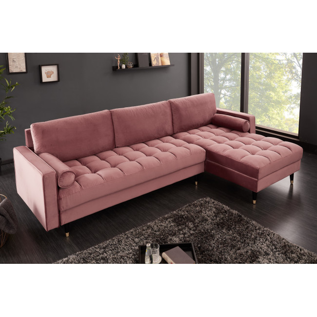Rohová sedacia súprava 40276 Cozy - Zamat starorúžová Rohová sedacia súprava 40276 Cozy - Zamat starorúžová