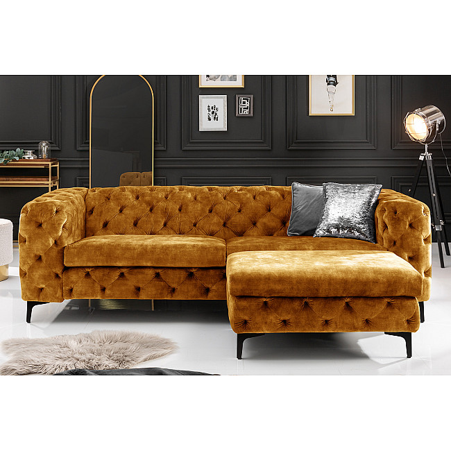 Sedacia súprava 41298 235cm Modern Barock Zamat Žltá Sedacia súprava 41298 235cm Modern Barock Zamat Žltá