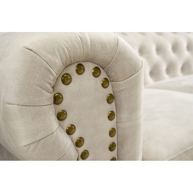 Sedacia súprava 42310 Chesterfield 3-sedenie Zamat Champagner Sedacia súprava 42310 Chesterfield 3-sedenie Zamat Champagner