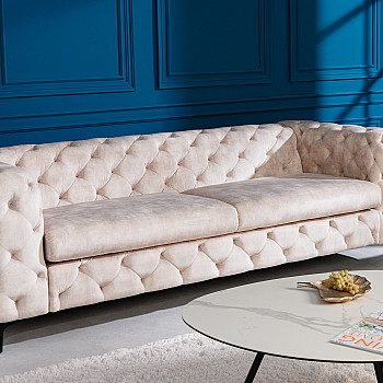 Sedacia súprava 42641 235cm Modern Barock Zamat Champagner