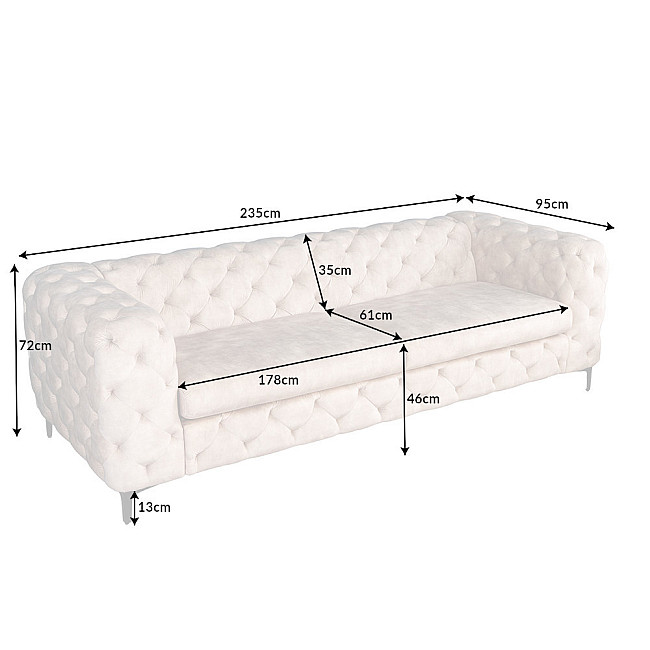 Sedacia súprava 42641 235cm Modern Barock Zamat Champagner Sedacia súprava 42641 235cm Modern Barock Zamat Champagner