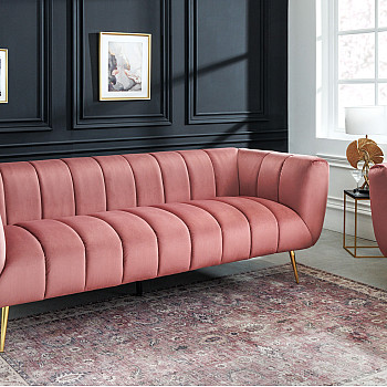 Sedacia súprava 43264 225cm Noblesse Zamat Starorúžová