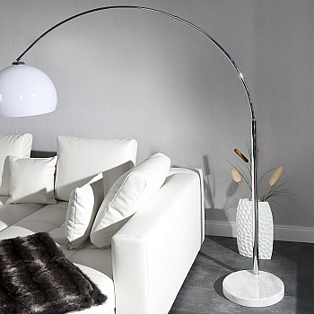 Stojaca lampa 19694 Oblúková Biela