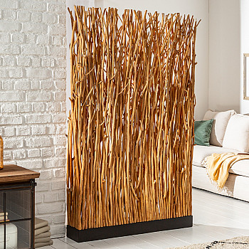 Stojaca lampa 40505 Paravent 180cm Prírodná Logan Drevo