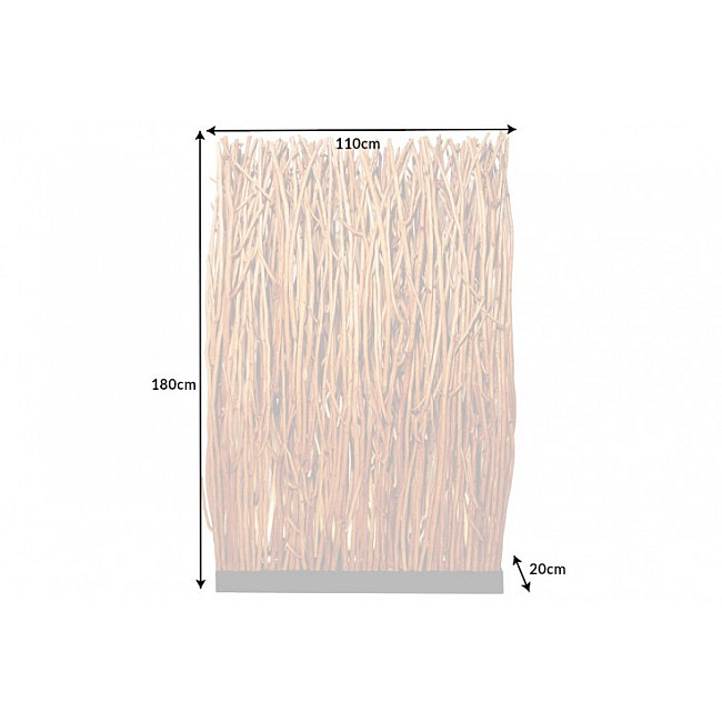 Stojaca lampa 40505 Paravent 180cm Prírodná Logan Drevo