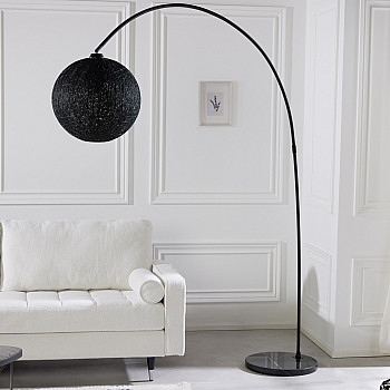 Stojaca lampa 40686 Cocooning 205cm Čierna
