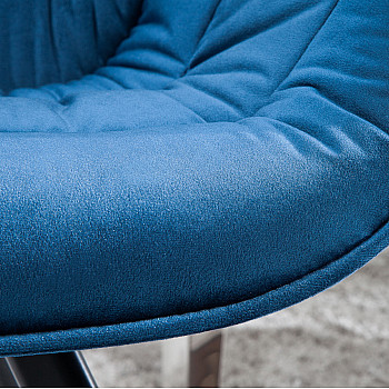 Stolička 38597 Zamat - Modrá - PRODUKT JE SKLADOM U NÁS - 4Ks