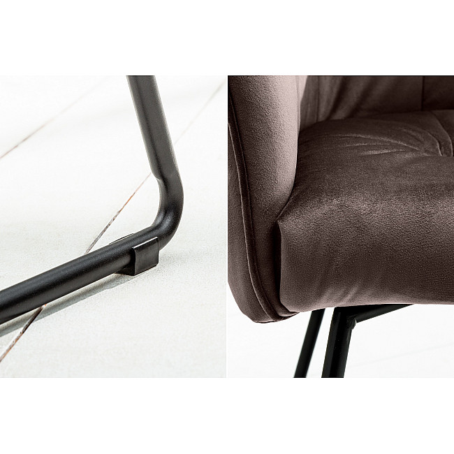 Stolička 42473 Loft Zamat Hnedá