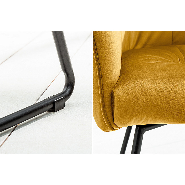 Stolička 42474 Loft Zamat Žltá