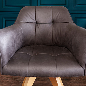 Stolička 40023 Loft Mikrofaser Antik Šedá