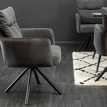 Stolička 40168 Antracit - otočná