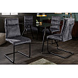 Stolička 41168 Comfort Zamat Šedá Stolička 41168 Comfort Zamat Šedá
