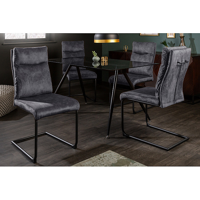 Stolička 41168 Comfort Zamat Šedá Stolička 41168 Comfort Zamat Šedá