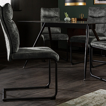 Stolička 41170 Comfort Zamat Tmavozelená