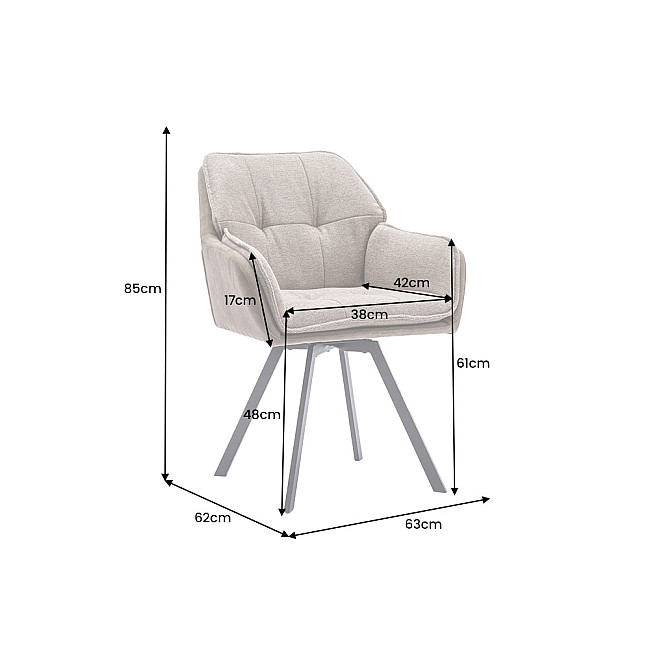 Stolička 41662 Lounger Vintage Taupe - otočná Stolička 41662 Lounger Vintage Taupe - otočná