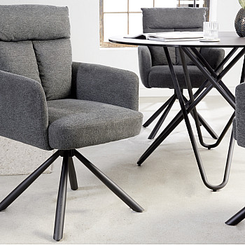 Stolička 42082 George Bouclé látka Tmavošedá