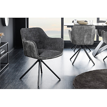 Stolička 44155 Verona látka Tmavošedá + Zamat