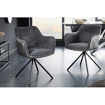 Stolička 44155 Verona látka Tmavošedá + Zamat