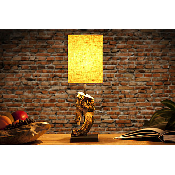 Stolová lampa 19478 Masív drevo/Bežová