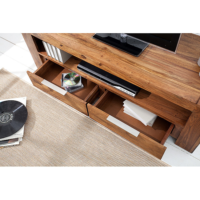 TV-skrinka 37892 135cm Masív drevo Sheesham/Palisander