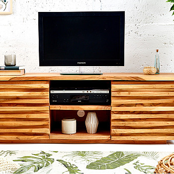 TV-skrinka 39737 150cm Relief Drevo Acacia - PRODUKT JE SKLADOM U NÁS - 1Ks