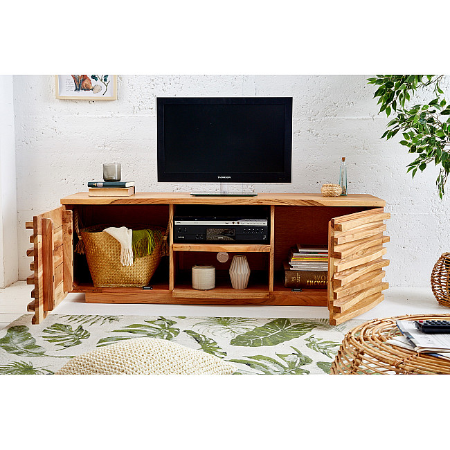 TV-skrinka 39737 150cm Relief Drevo Acacia - PRODUKT JE SKLADOM U NÁS - 1Ks