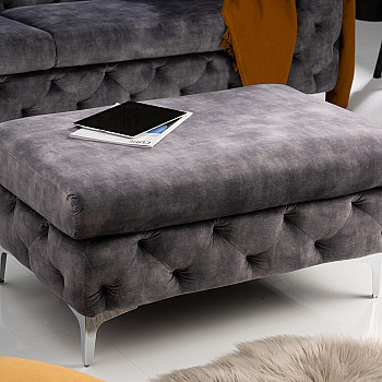 Taburetka 41135 Modern Barock Zamat Šedá