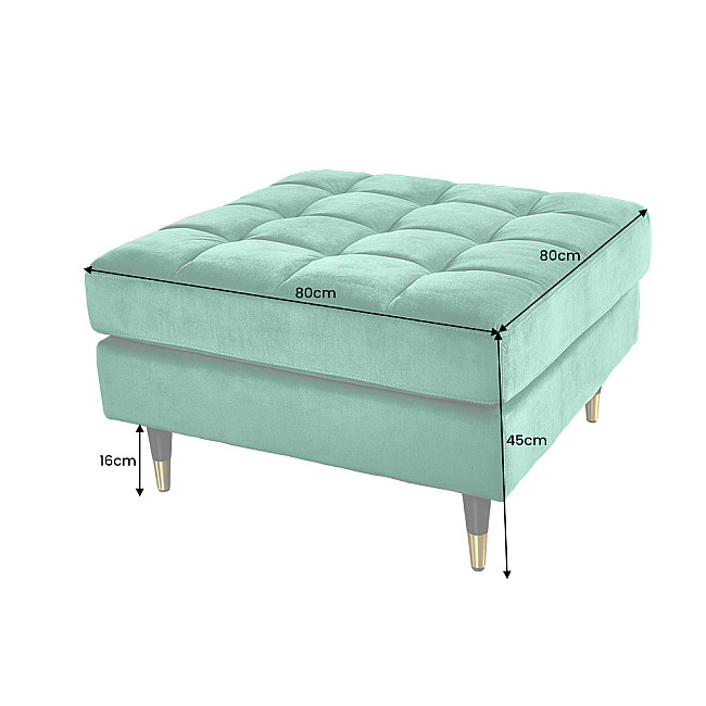 Taburetka 43133 Cozy Zamat Smaragdovozelená Taburetka 43133 Cozy Zamat Smaragdovozelená