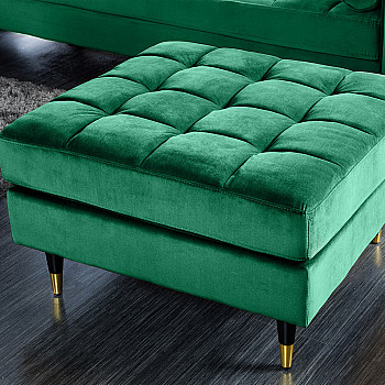 Taburetka 43133 Cozy Zamat Smaragdovozelená