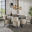 Jedálenský stôl 45-60 180x90cm Ceramik Fossil Black Jedálenský stôl 45-60 180x90cm Ceramik Fossil Black
