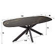 Jedálenský stôl 45-60 180x90cm Ceramik Fossil Black Jedálenský stôl 45-60 180x90cm Ceramik Fossil Black