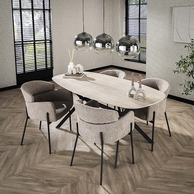 Jedálenský stôl 45-65 180x90cm Ceramik Travertín Jedálenský stôl 45-65 180x90cm Ceramik Travertín