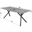 Jedálenský stôl 56-85 160x90cm Betón optik Jedálenský stôl 56-85 160x90cm Betón optik